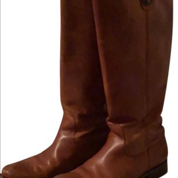 Frye Melissa button cowboy boot cognac 6.5 leather fall boot - Picture 5 of 13